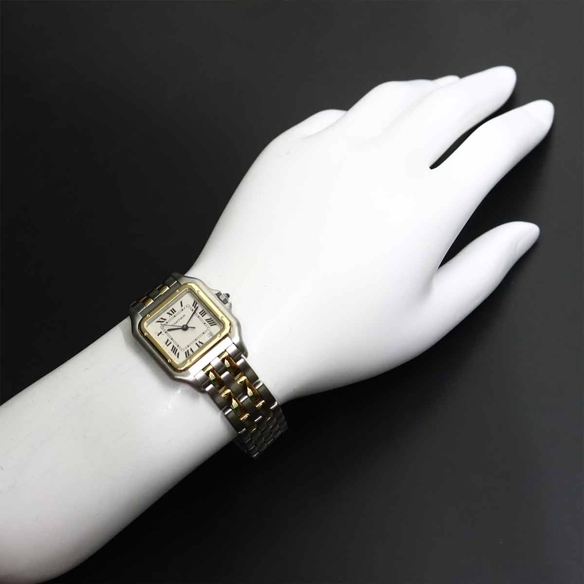 Panthere MM 2Row W25028B6 YG Quartz Date Cream Dial Boys Watch