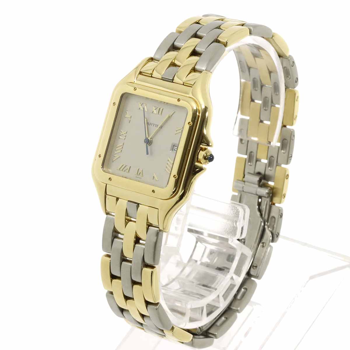 Panthere LM W25039L6 YG Quartz Silver Dial Mens Watch