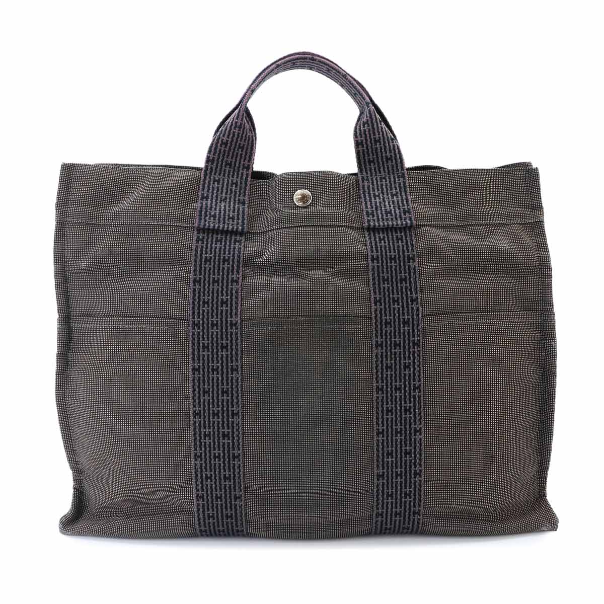 Herline Tote MM Bag Canvas Gray Unisex Purse