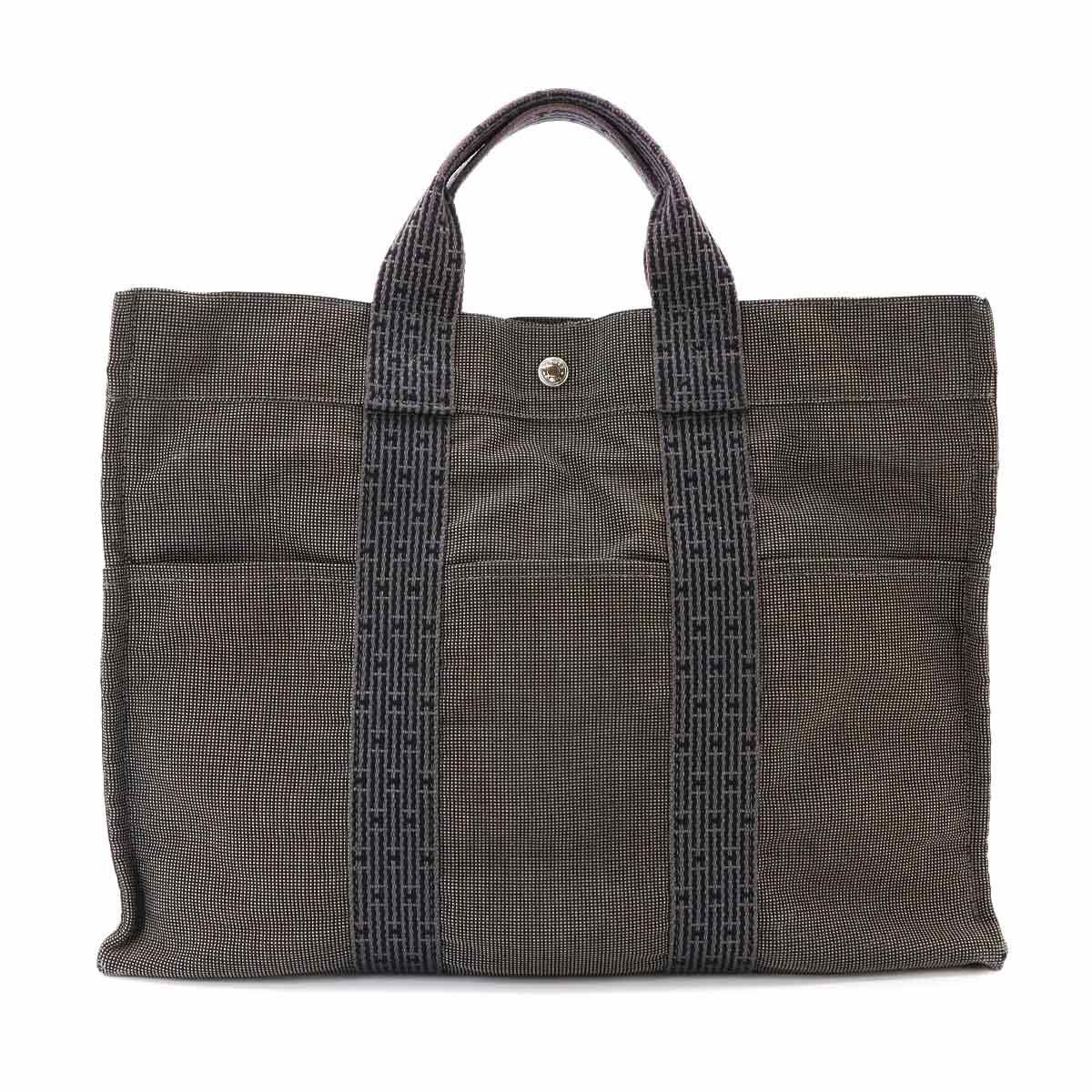 Herline Tote MM Bag Canvas Gray Unisex Purse