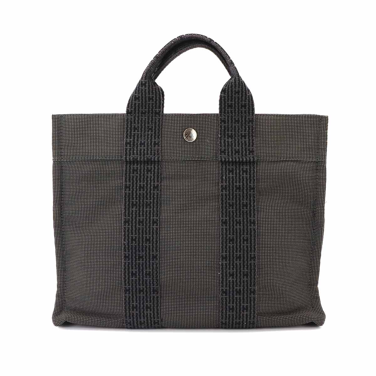 Herline Tote PM Bag Canvas Gray Unisex Purse