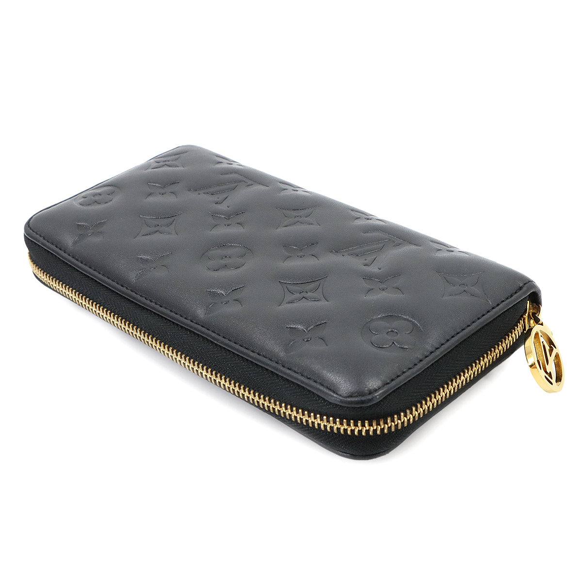 Monogram Coussin Zippy Wallet Leather Noir M81510 Purse