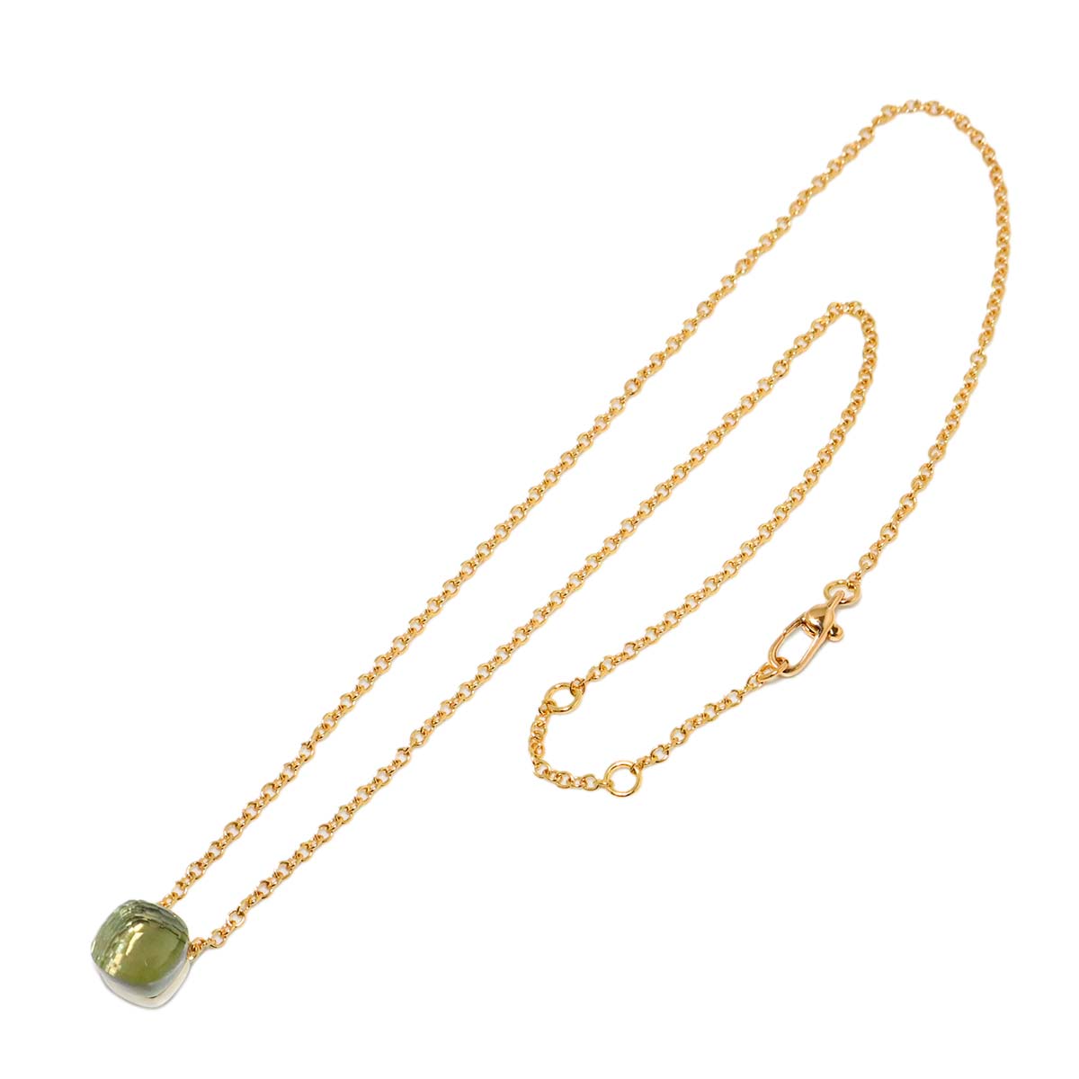 Petite Quartz Necklace 18K PG WG 750