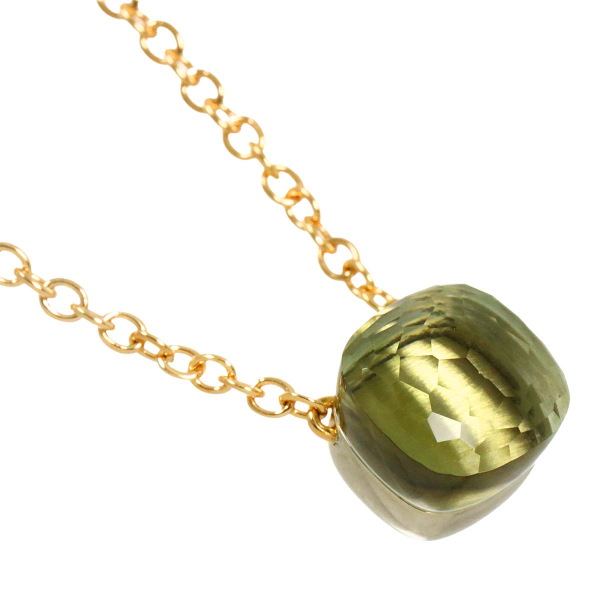 Petite Quartz Necklace 18K PG WG 750
