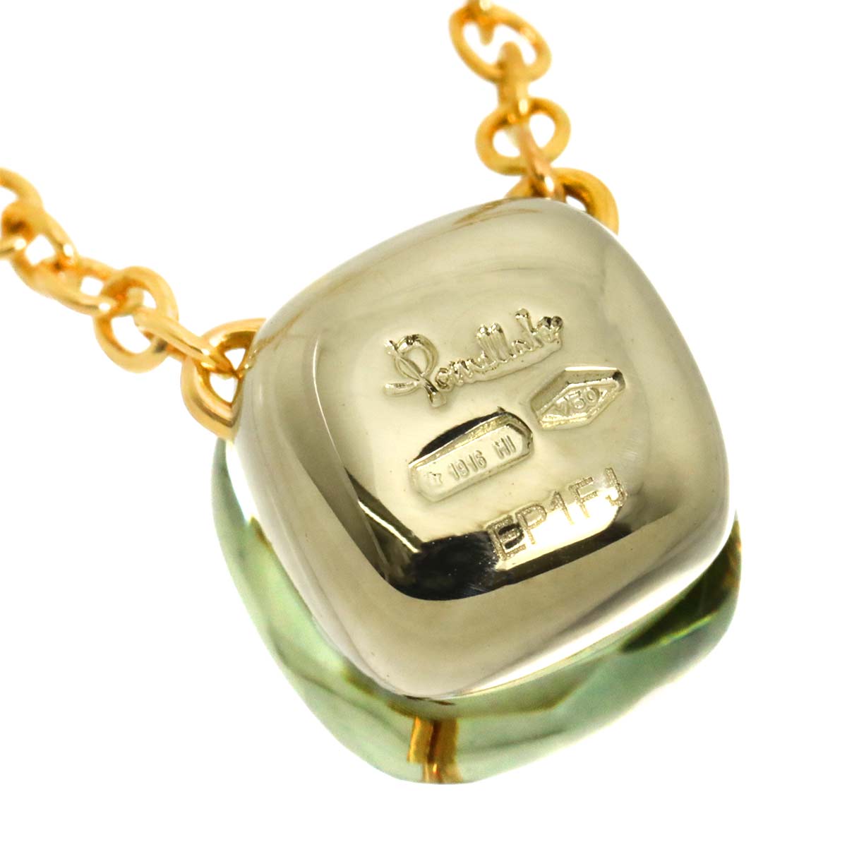 Petite Quartz Necklace 18K PG WG 750