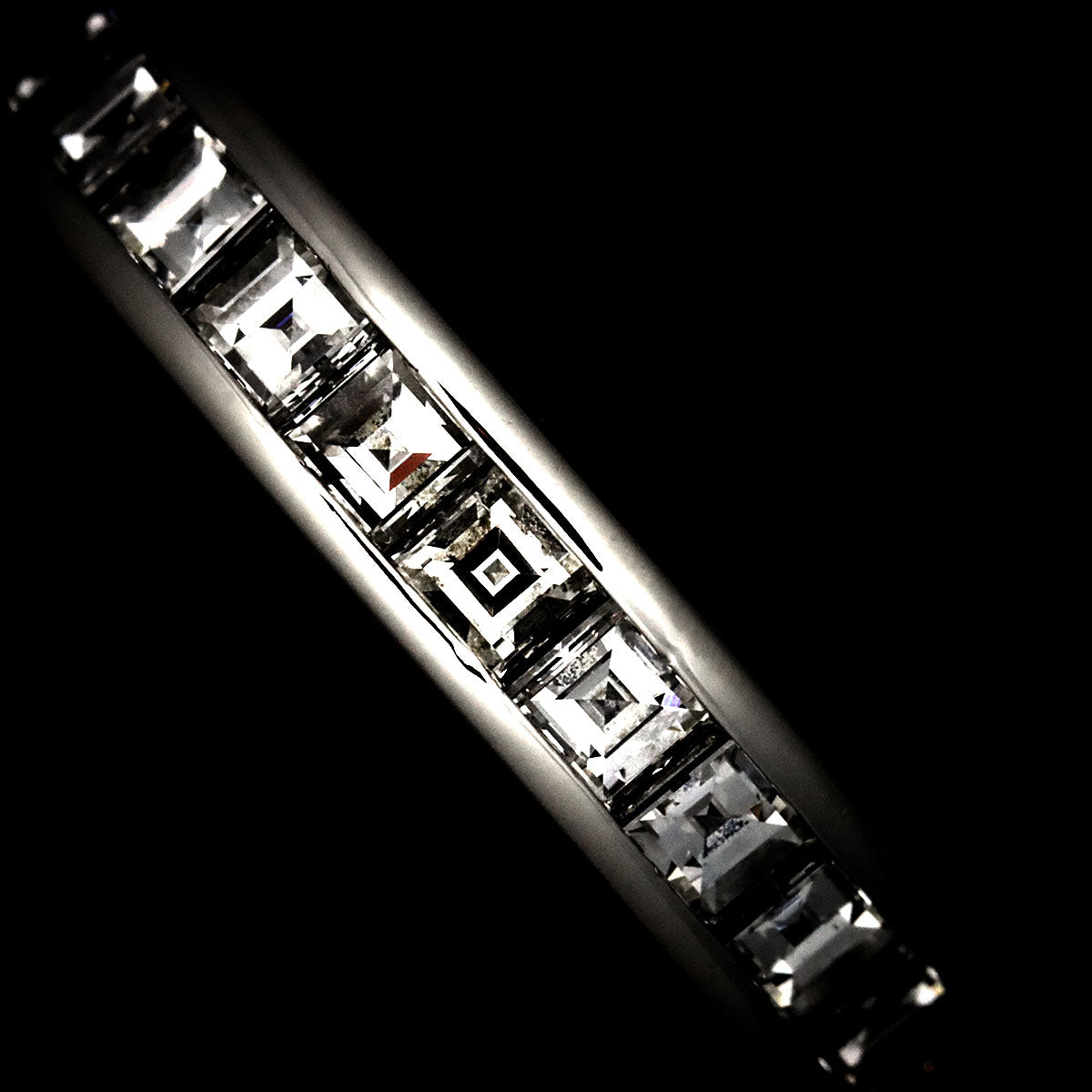Full Diamond band Ring Platinum Size4.75-5(US)