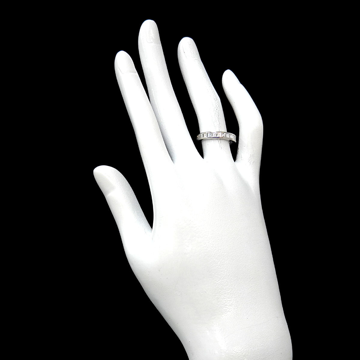 Full Diamond band Ring Platinum Size4.75-5(US)