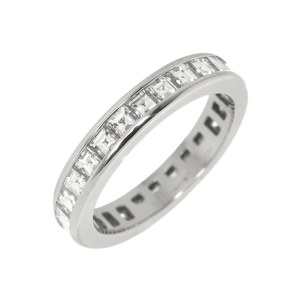 Full Diamond band Ring Platinum Size4.75-5(US)