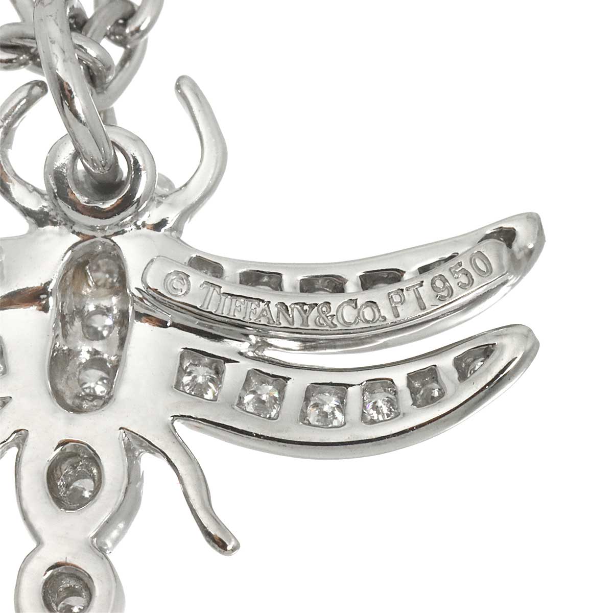 Dragonfly Diamond Necklace Platinum