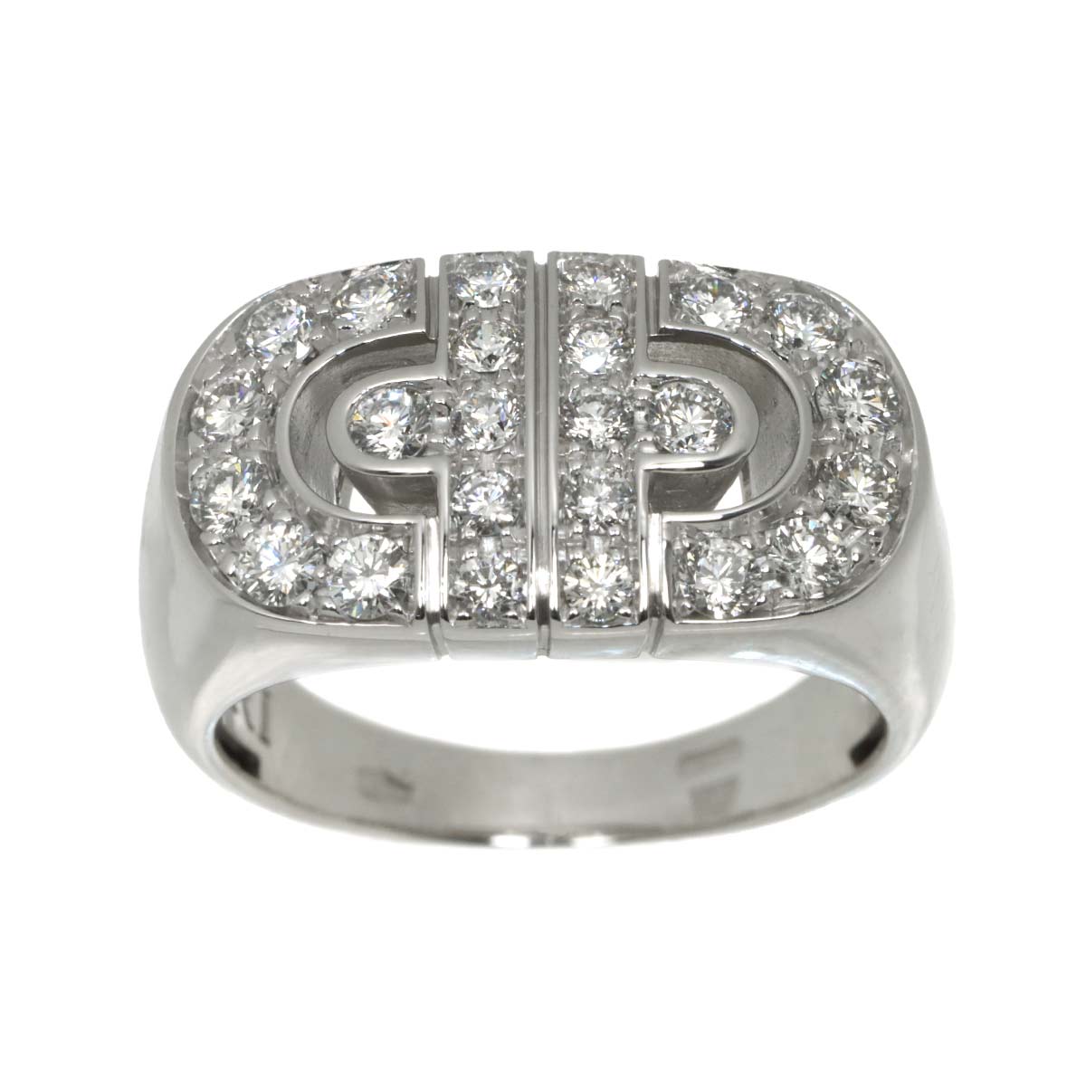 Parentesi Diamond Ring 18K White Gold 750 5.5-5.75(US)