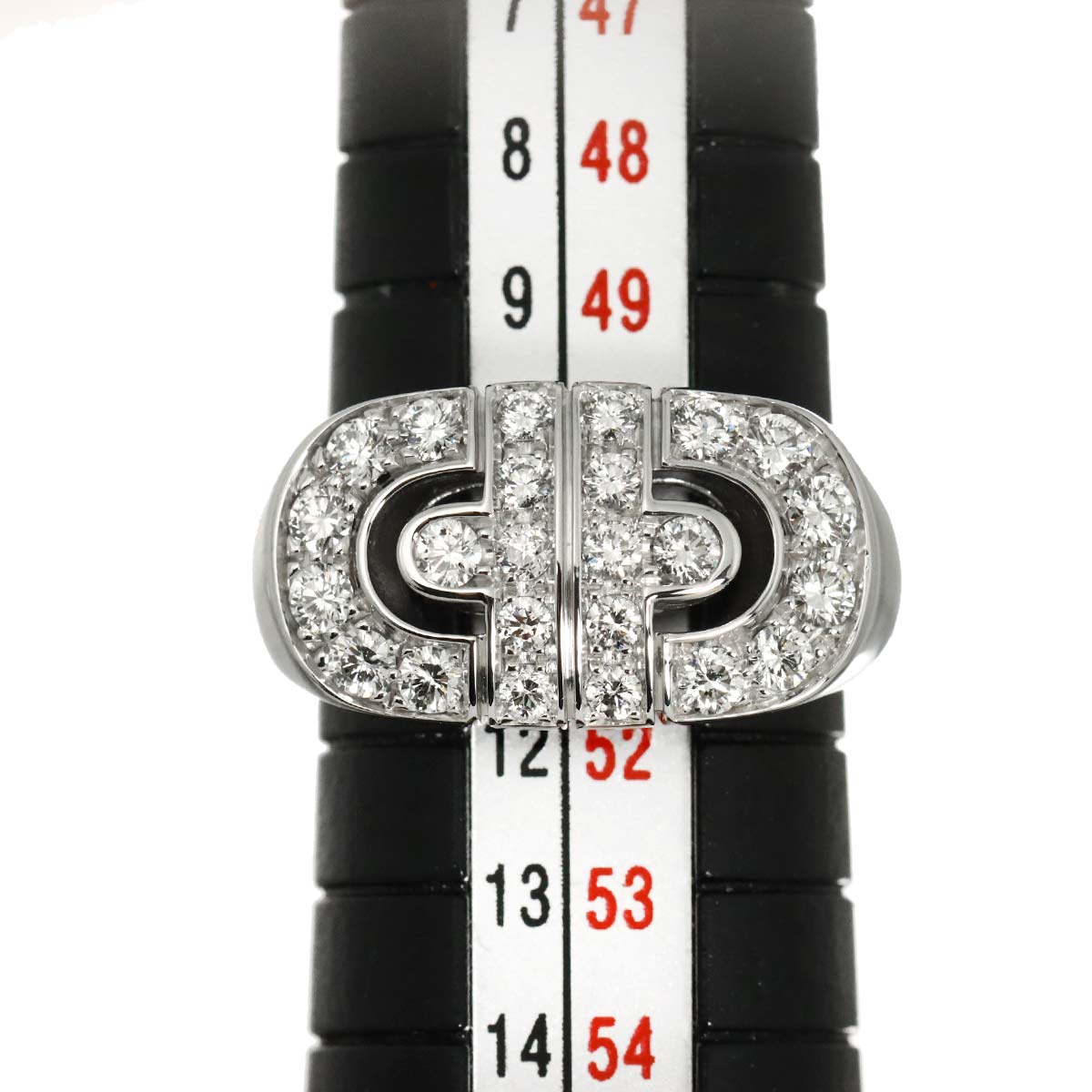 Parentesi Diamond Ring 18K White Gold 750 5.5-5.75(US)