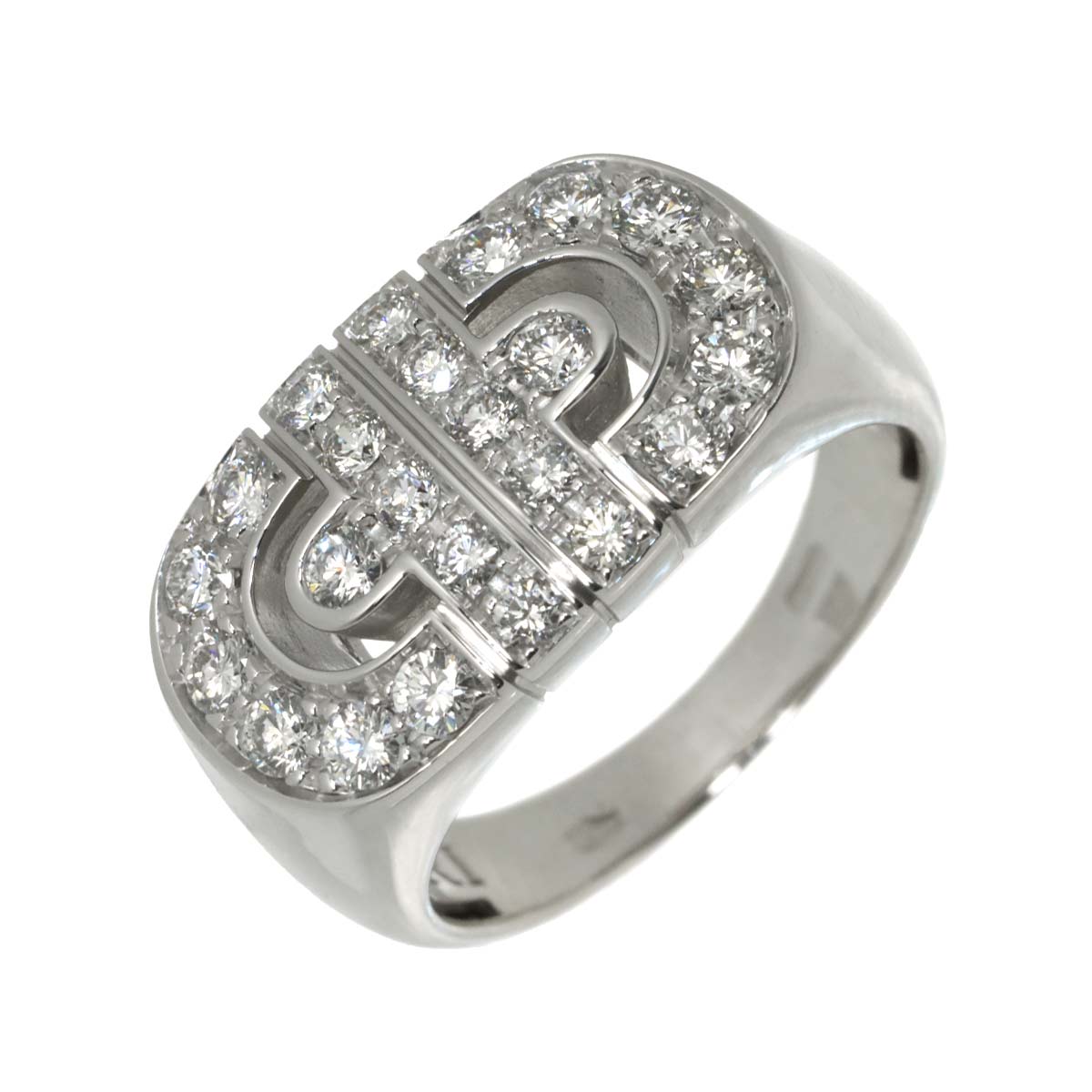 Parentesi Diamond Ring 18K White Gold 750 5.5-5.75(US)