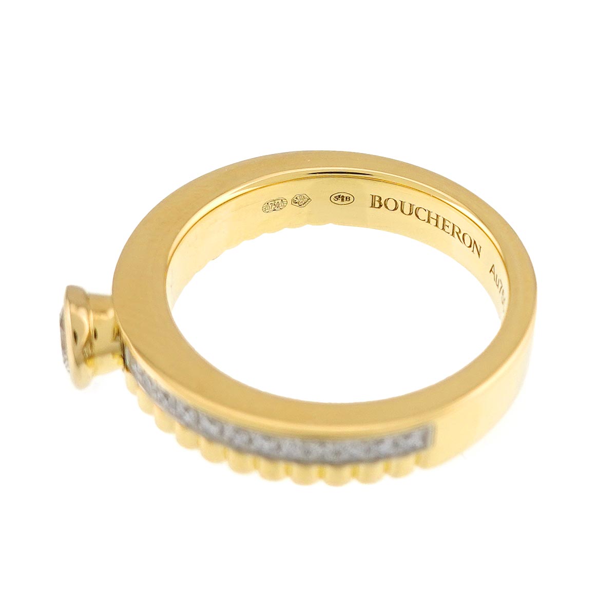 Quatre RADIANT Diamond Ring 18K WG YG 750 Size48 4.5(US)