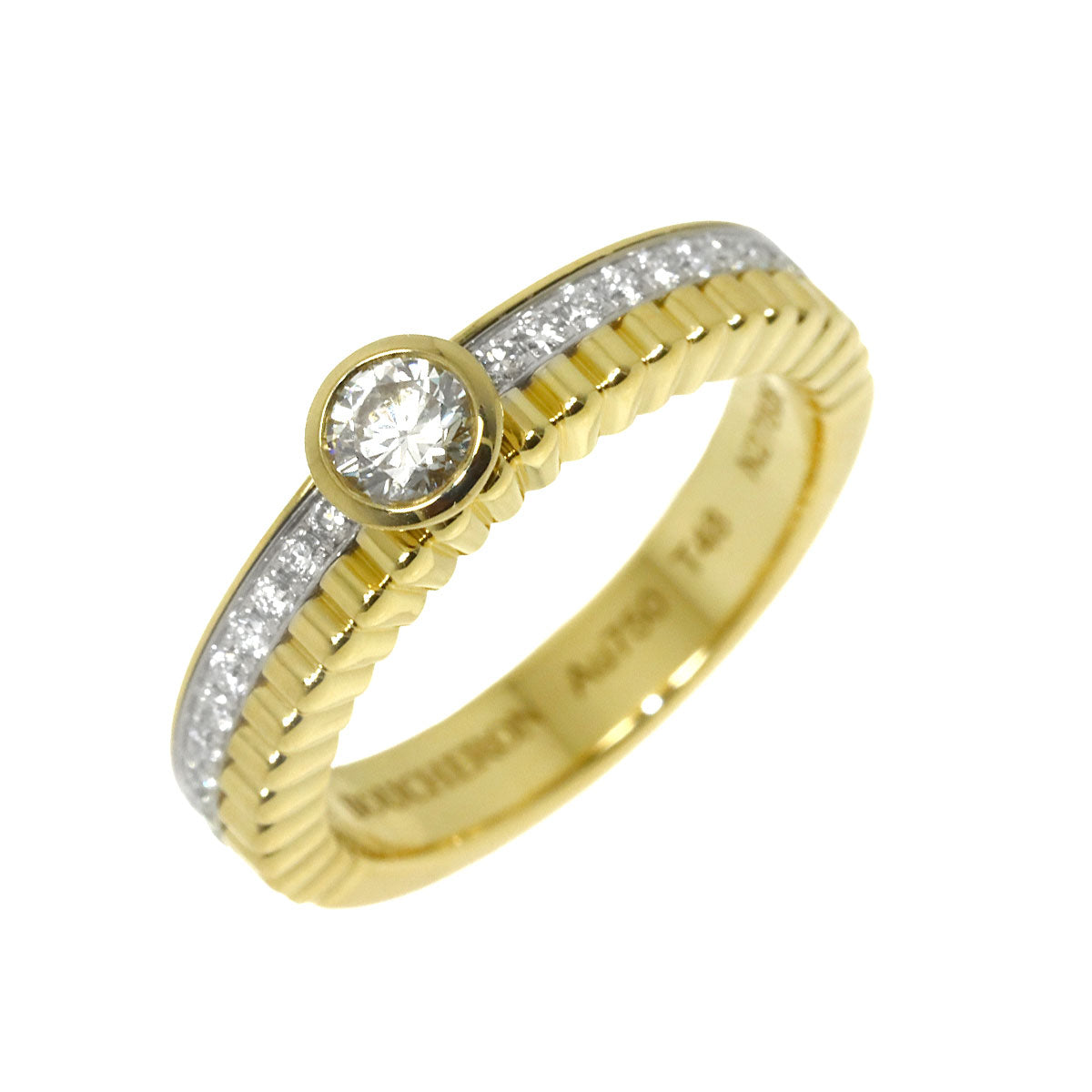 Quatre RADIANT Diamond Ring 18K WG YG 750 Size48 4.5(US)