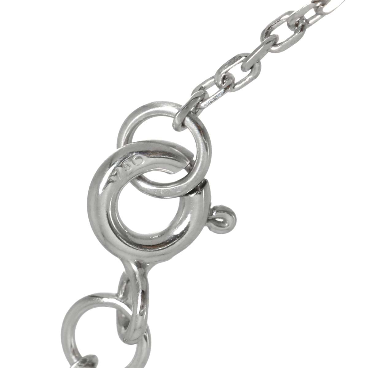 Open Cross Sapphire Necklace 18K WG 750