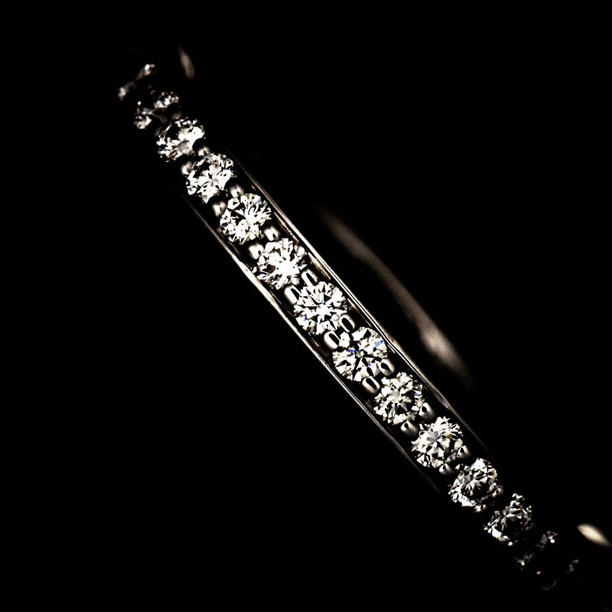Lock Diamond 0.13ct Ring 18K WG 750 Size5.25(US)