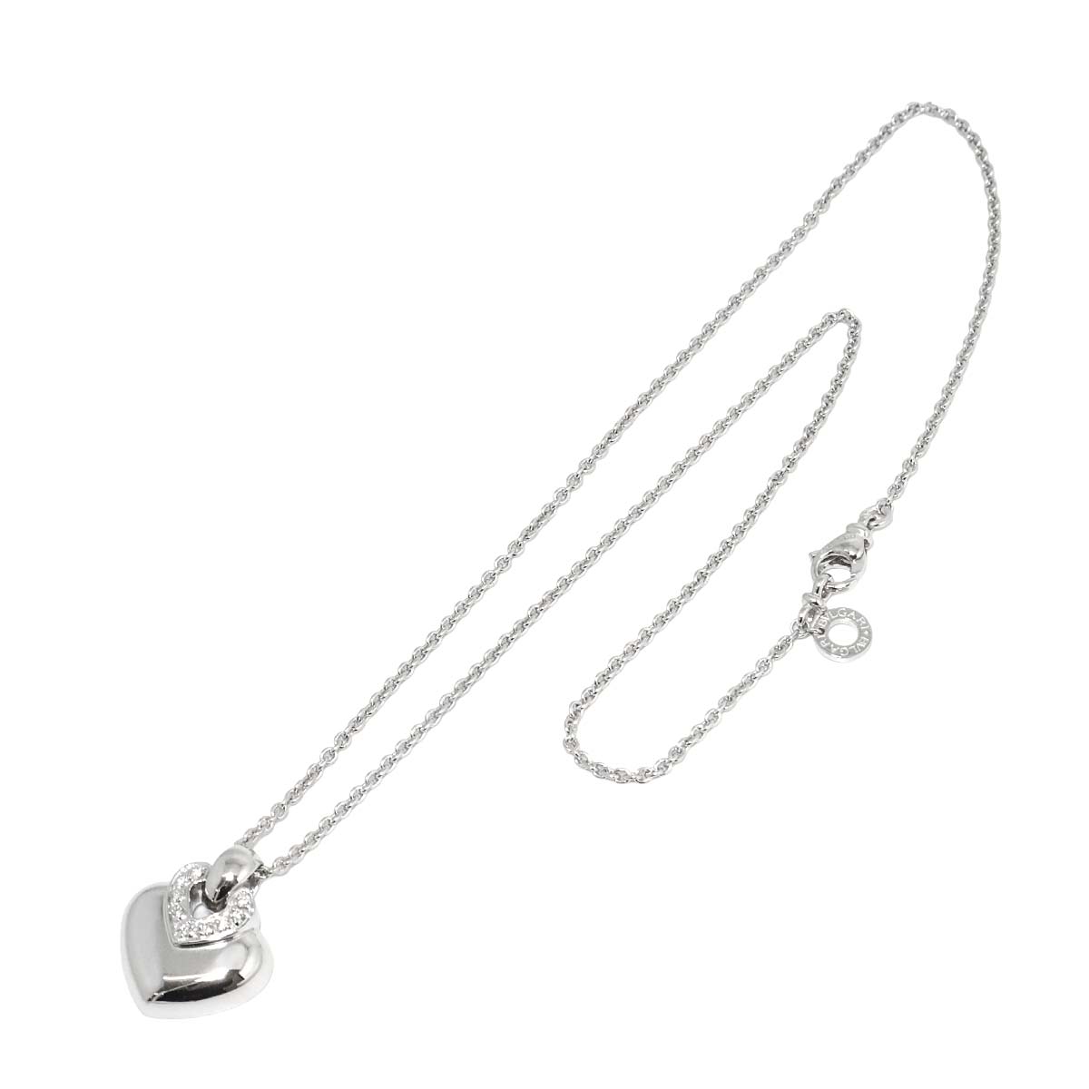 Diamond Necklace 18K White Gold 750