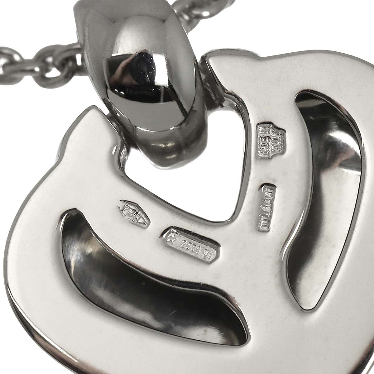 Diamond Necklace 18K White Gold 750