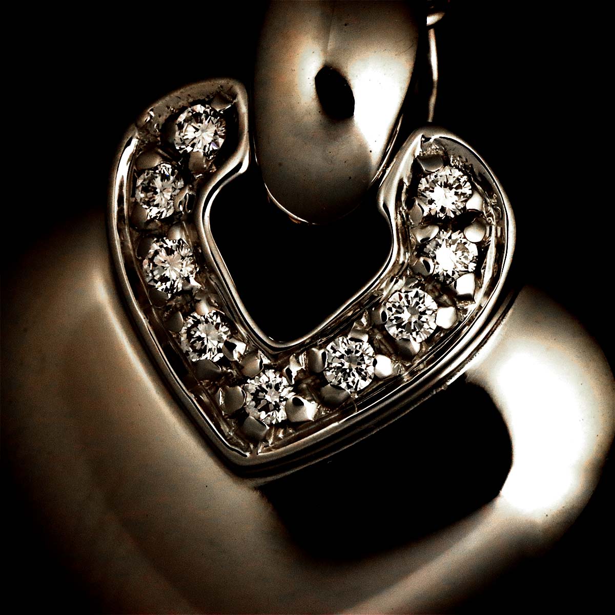Diamond Necklace 18K White Gold 750