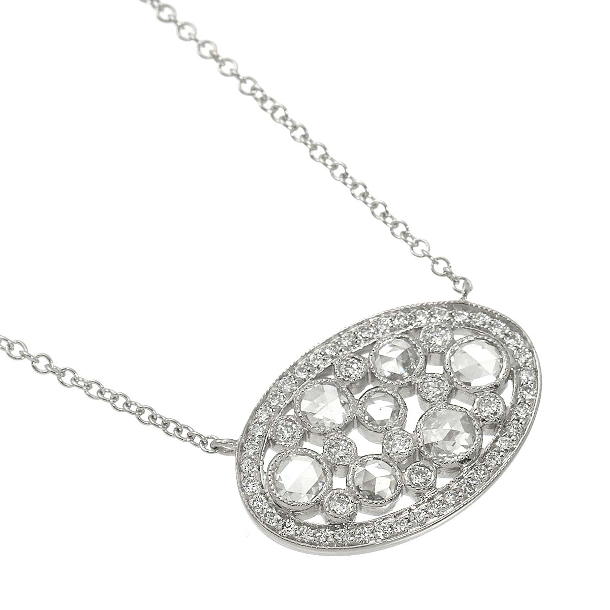 Cobblestone Diamond Necklace Platinum