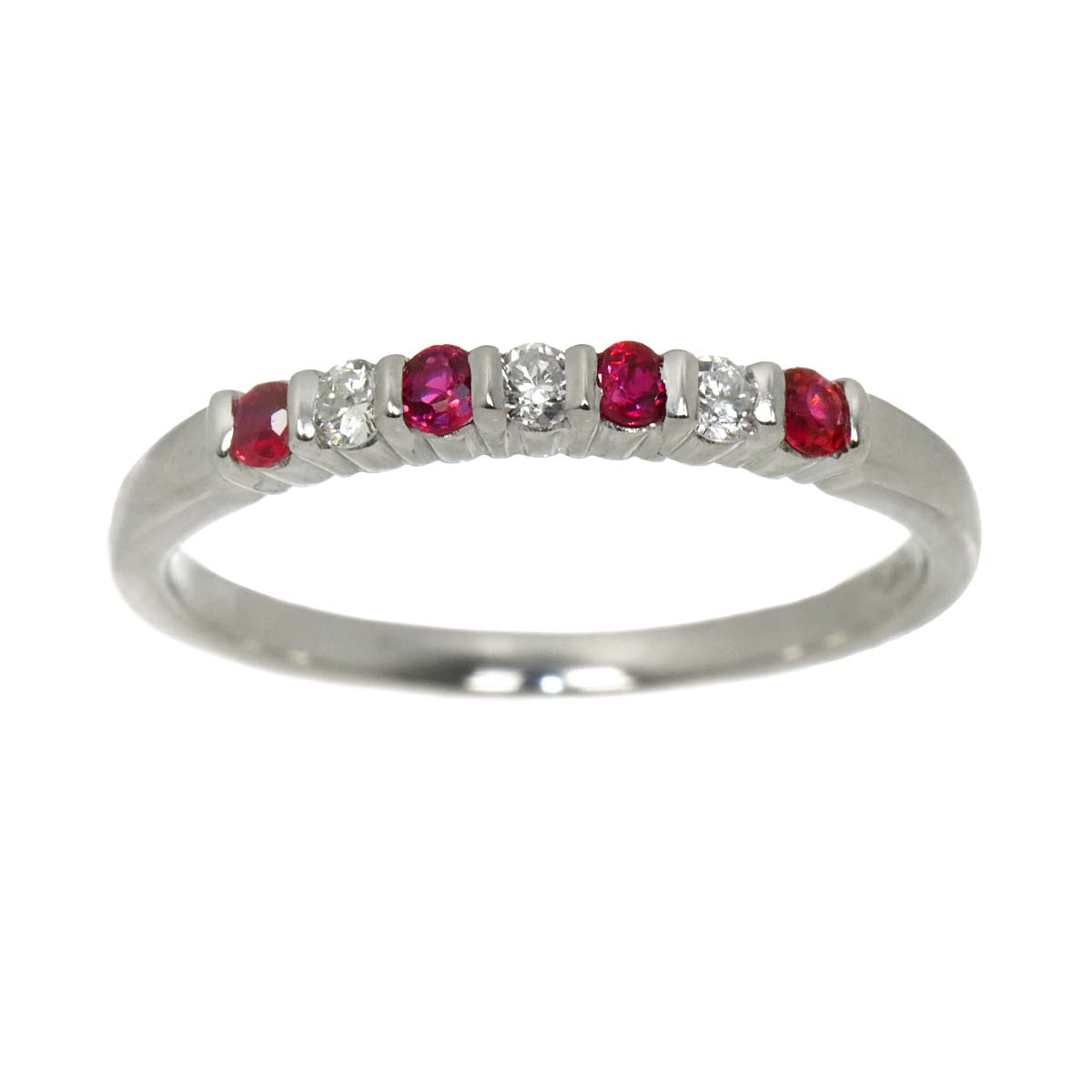 Ruby Diamond Ring Platinum size5.25-5.5(US)