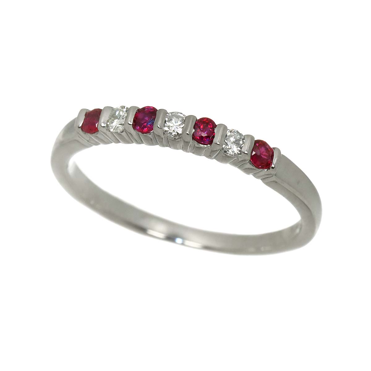 Ruby Diamond Ring Platinum size5.25-5.5(US)