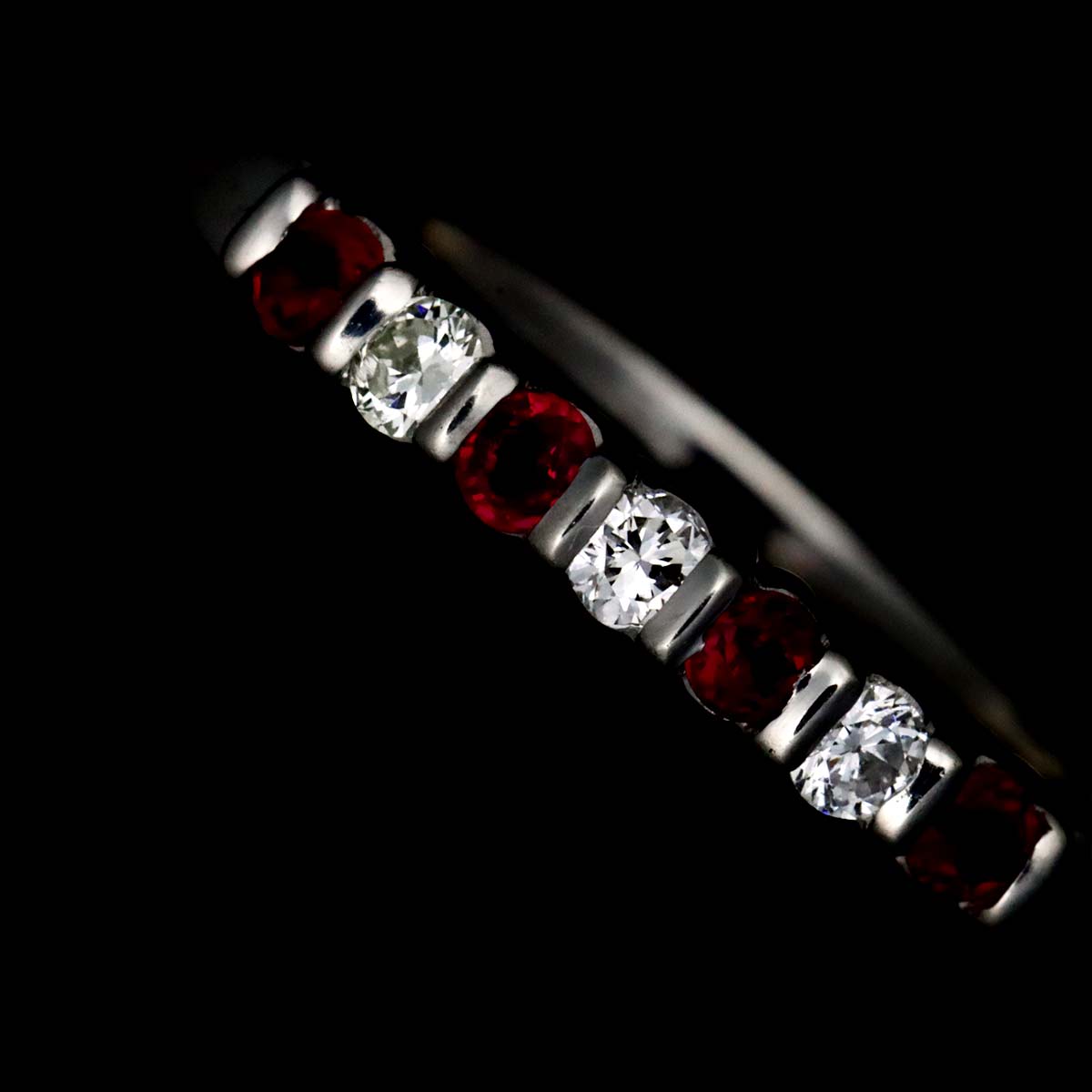 Ruby Diamond Ring Platinum size5.25-5.5(US)