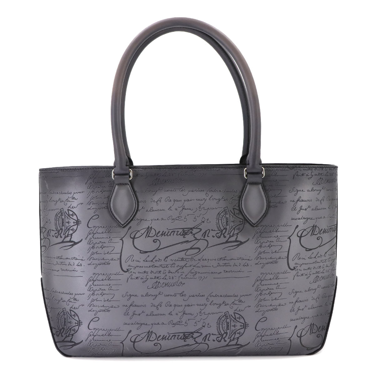Calligraphy Toujours Mini Tote Bag Gray Purse