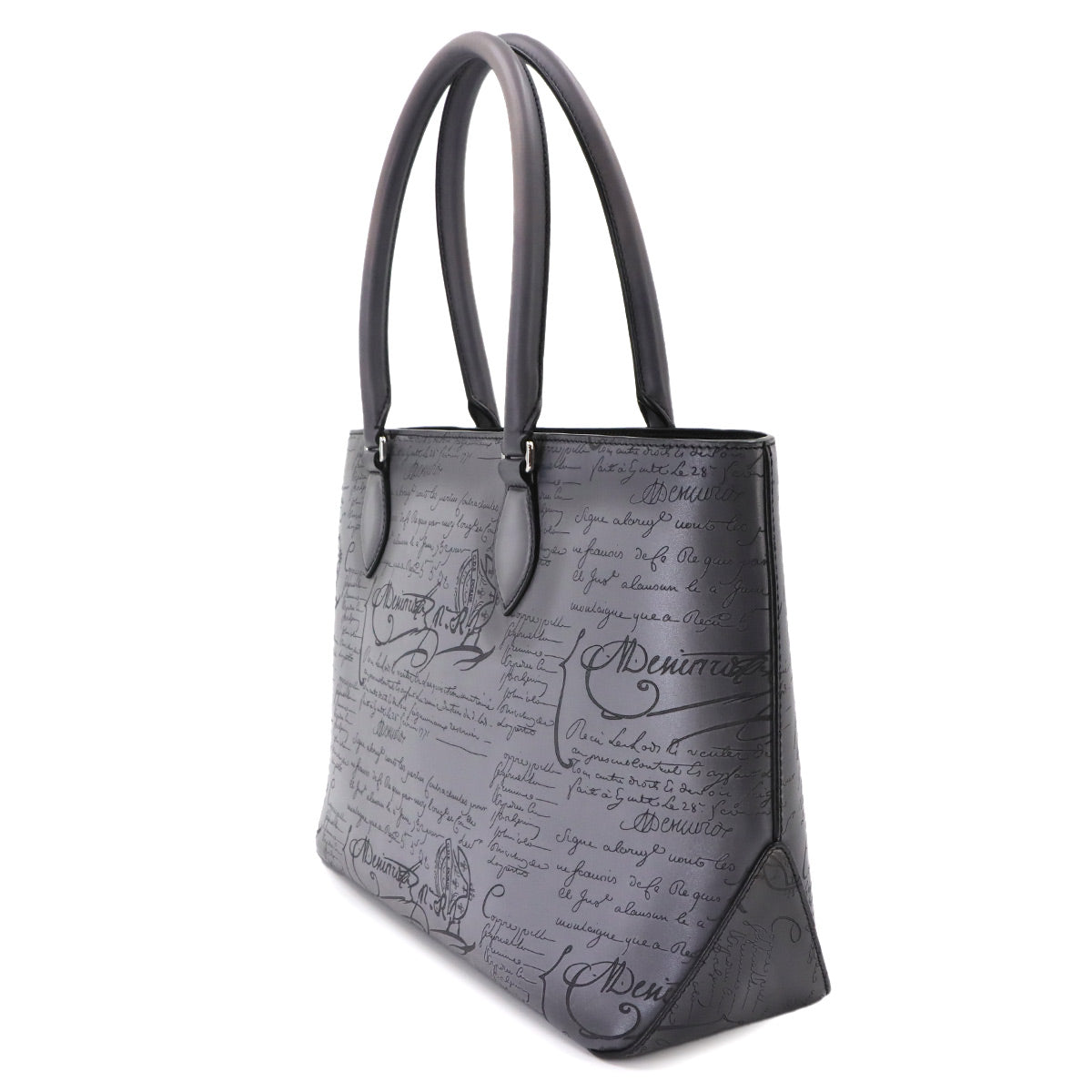 Calligraphy Toujours Mini Tote Bag Gray Purse
