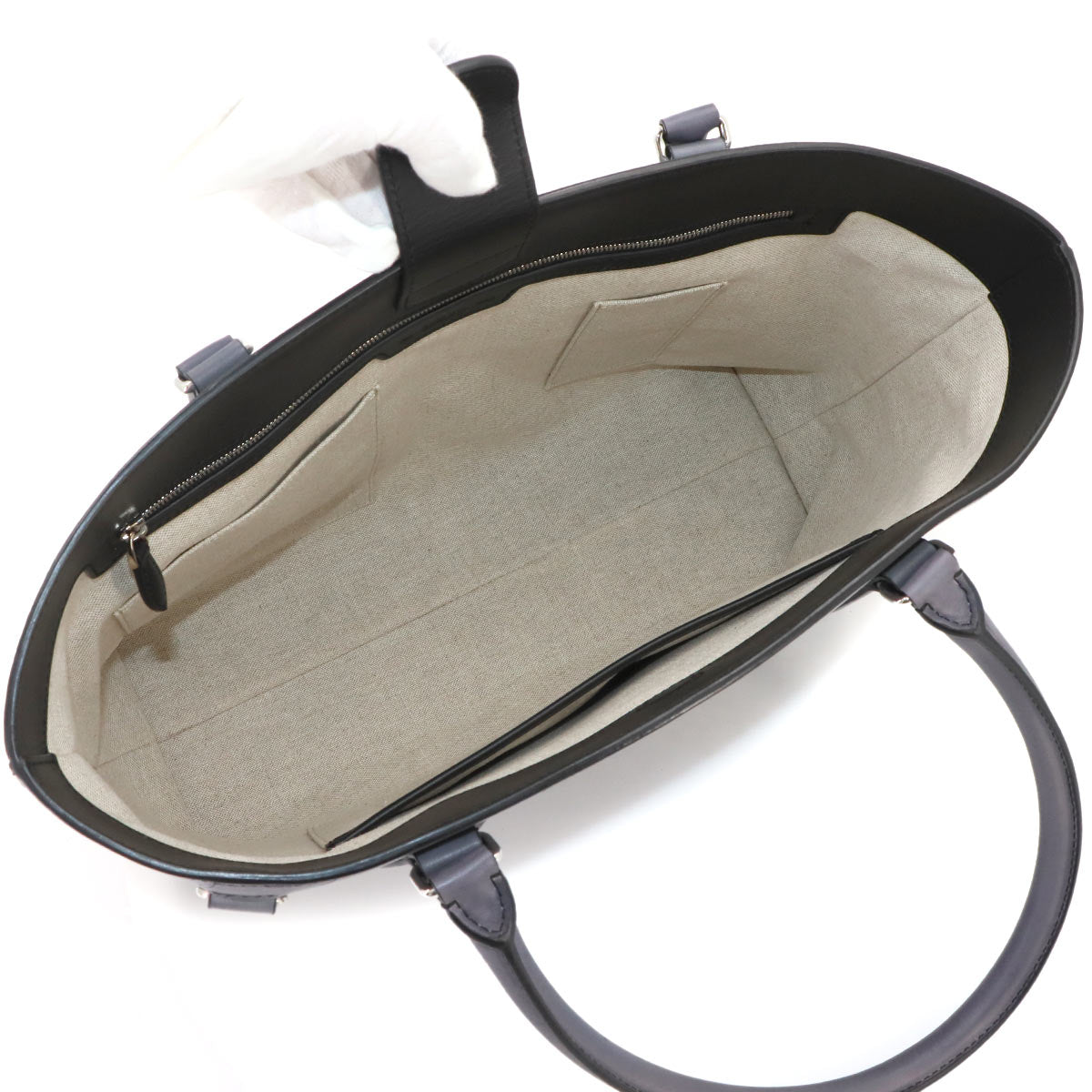 Calligraphy Toujours Mini Tote Bag Gray Purse