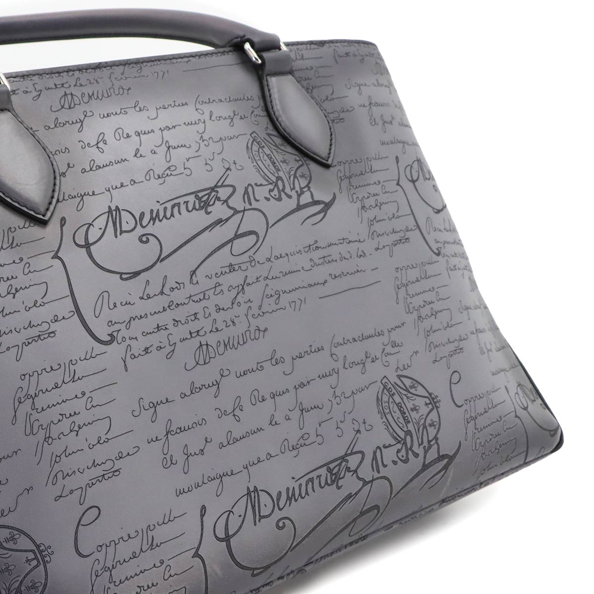 Calligraphy Toujours Mini Tote Bag Gray Purse