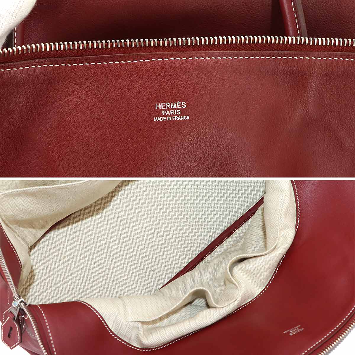 Bolide Relax 40 Hand Bag Veau Sikkim Rouge H Purse
