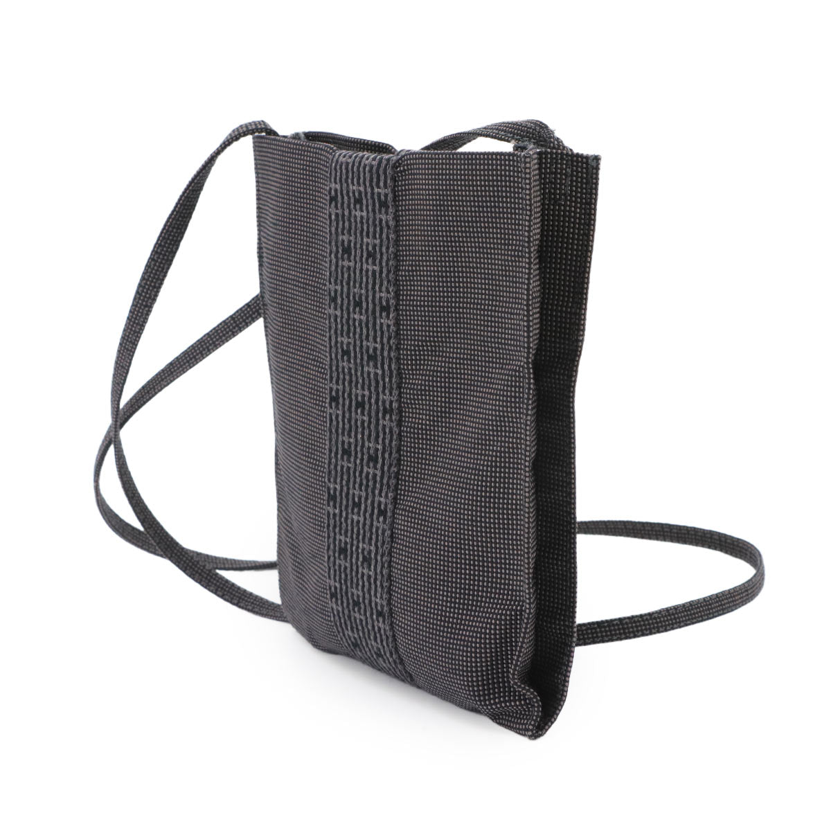 Herline Pochette Shoulder Bag Canvas Gray Purse