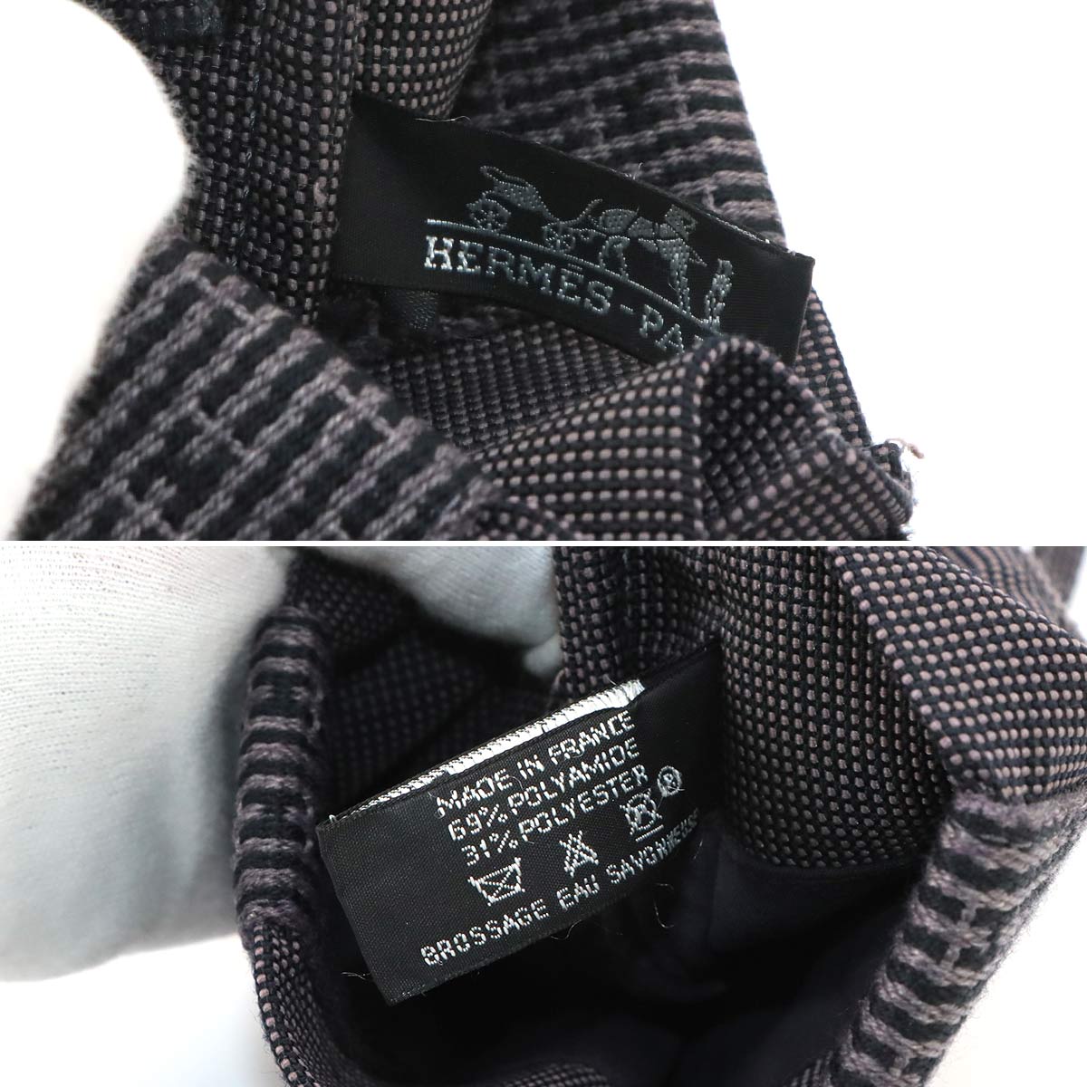Herline Pochette Shoulder Bag Canvas Gray Purse
