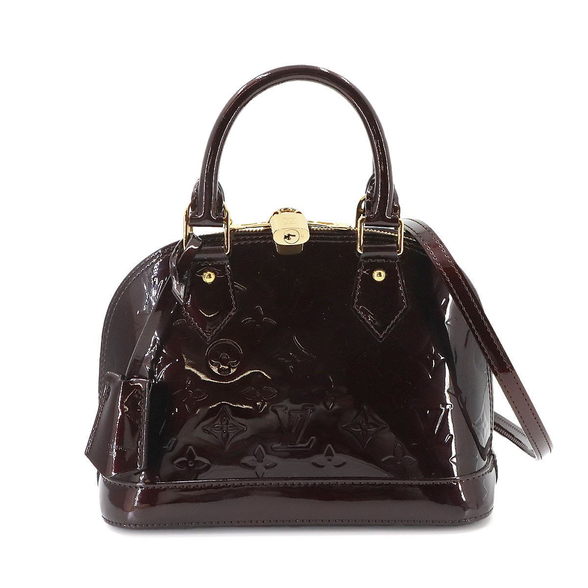 Vernis Alma BB Hand Shoulder Bag Enamel Amarante M91678