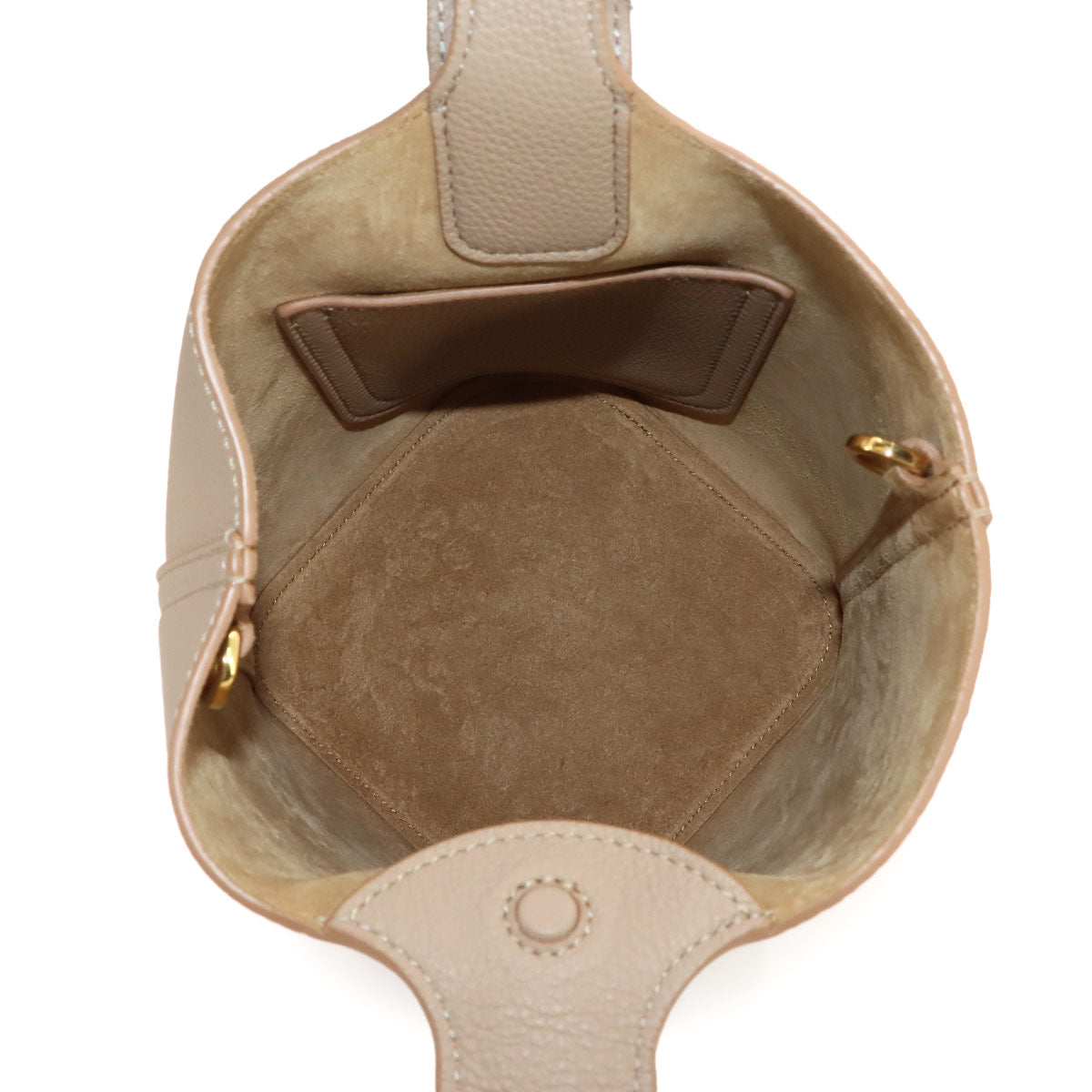 Pebble Bucket Bag Mini Hand Shoulder Bag Leather Sand