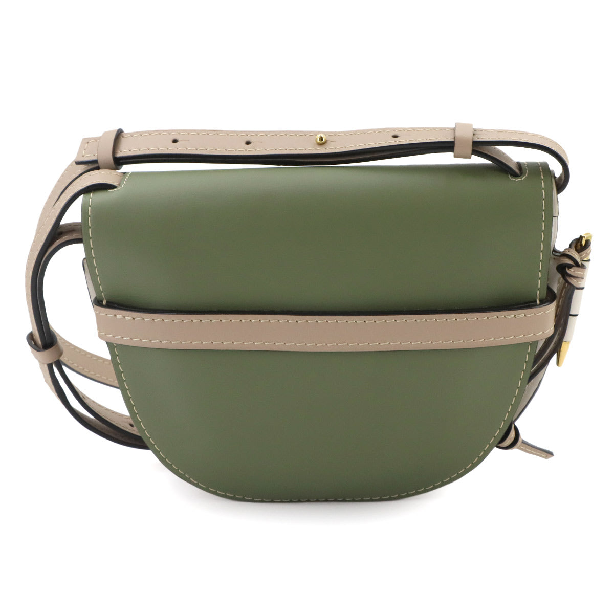 Gate Bag Small Shoulder Bag Leather Green Beige White