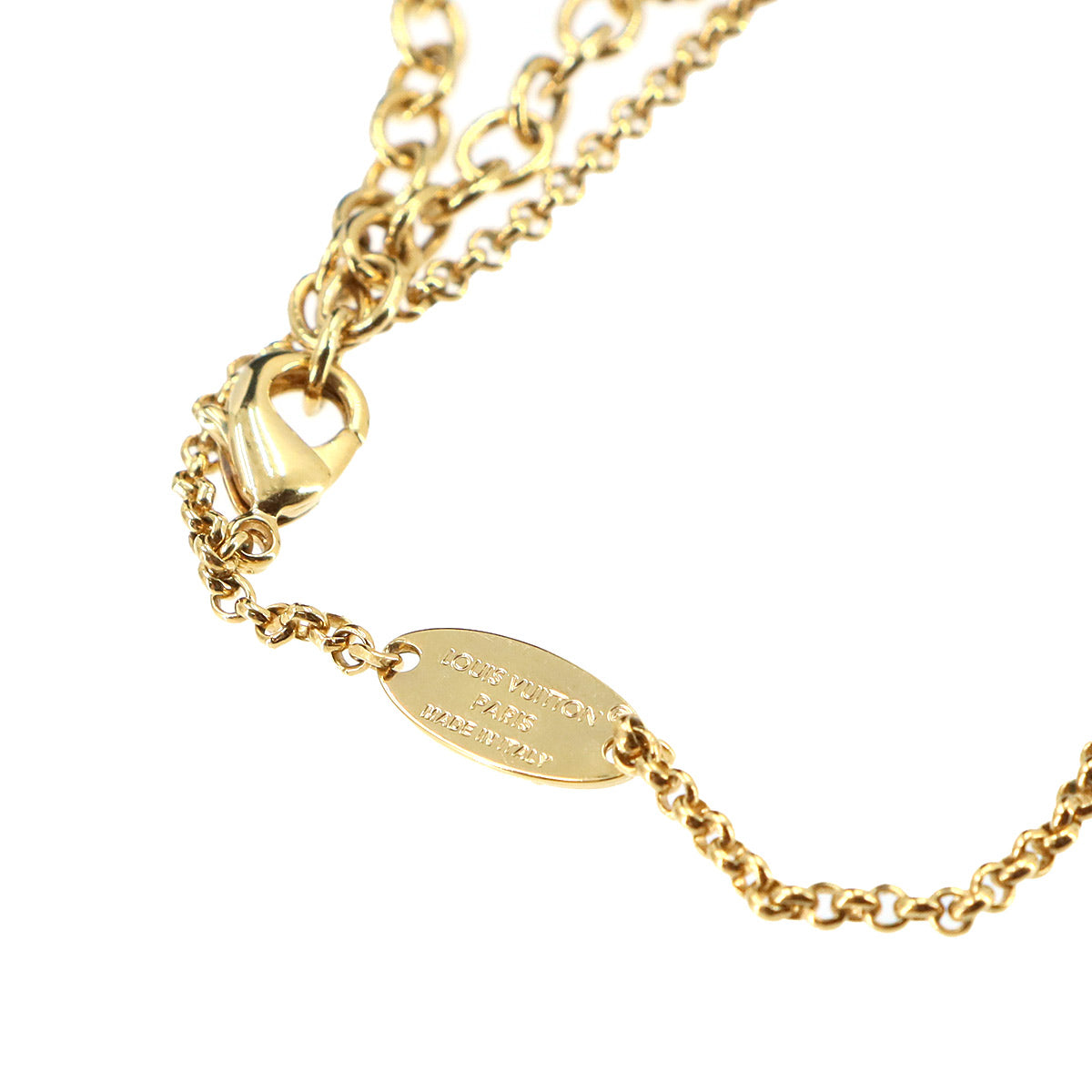 Lady LV Necklace Gold Rhinestone M01845 Accessory