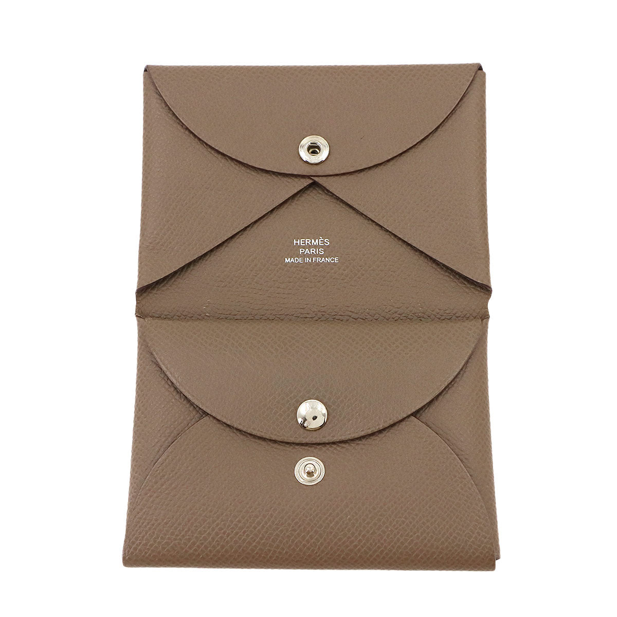 Calvi Duo Card Case Epsom Etoupe W