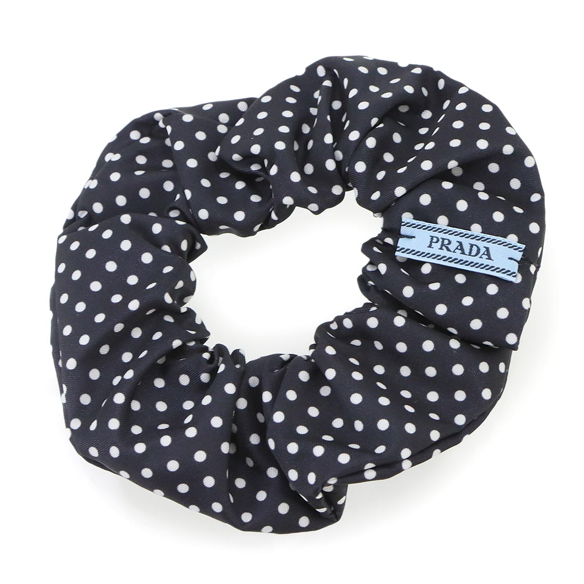 Triangle Logo Scrunchie Re-Nylon Navy 1IF015 Hair Accessory