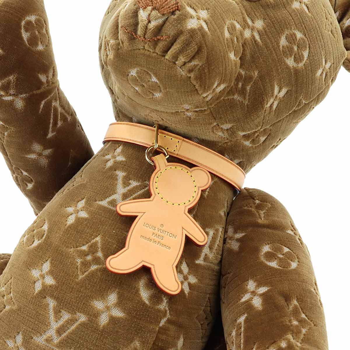 Do Do Monogram Teddy Bear Velour Brown GI0739