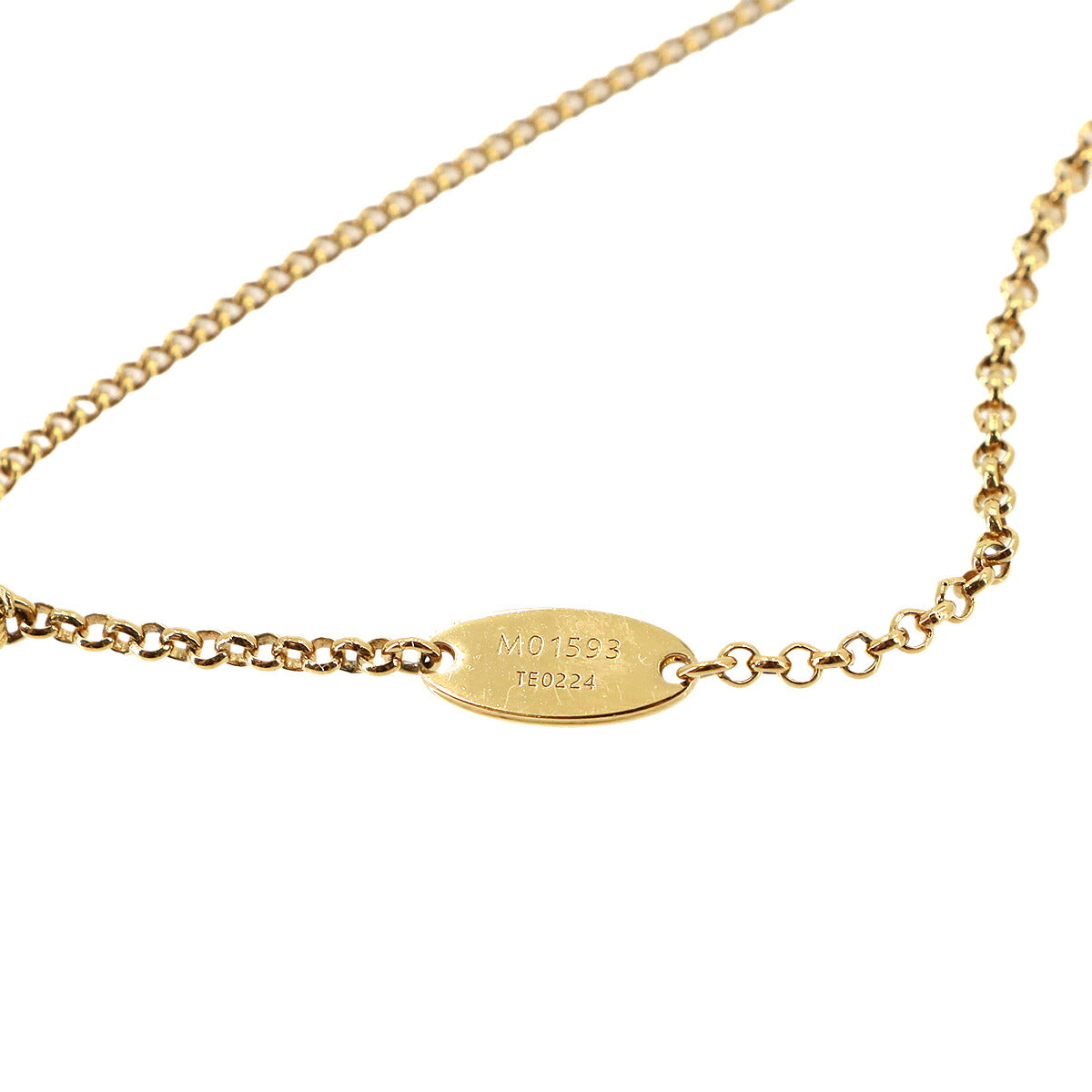 LV Padlock Necklace Gold Rhinestone M01593 Accessory