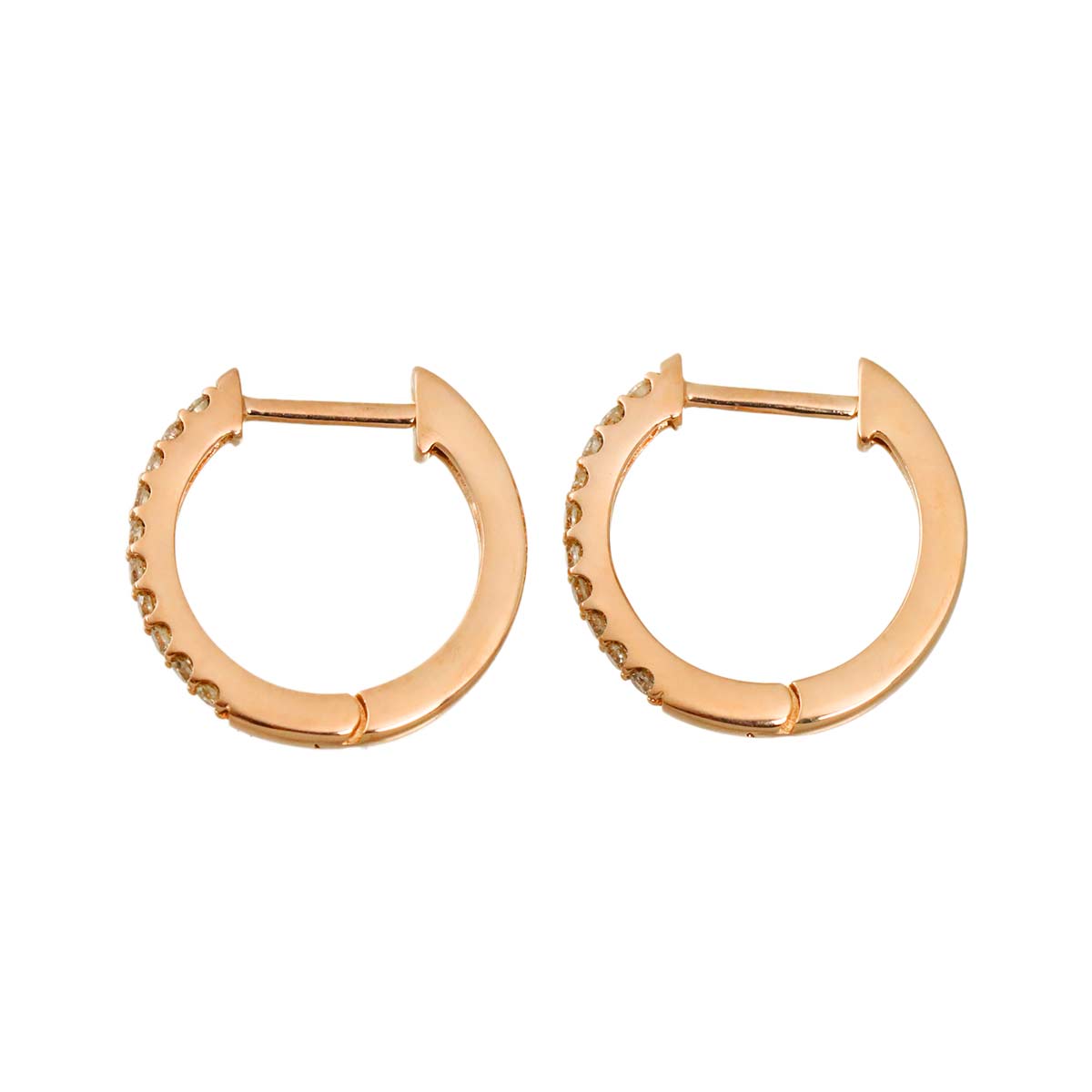 Diamond 0.07ct/0.07ct Earrings Pierced 18K PG Pink Gold 750