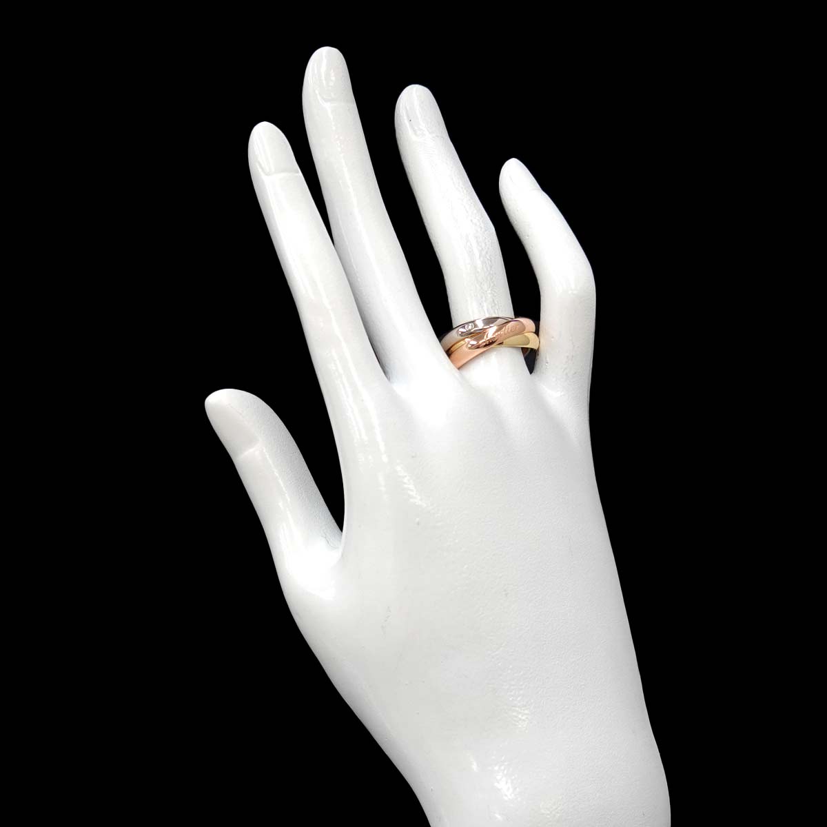 Trinity Diamond 5P Ring 18K YG WG PG 750 Size52 6(US)