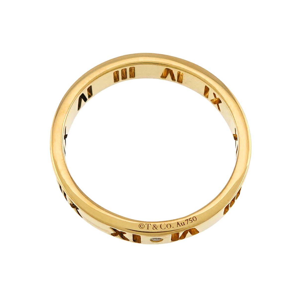 Atlas Diamond Ring 18K Yellow Gold 750 Size6(US)