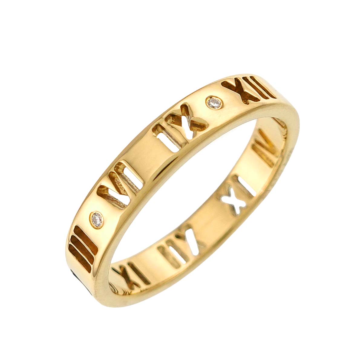 Atlas Diamond Ring 18K Yellow Gold 750 Size6(US)