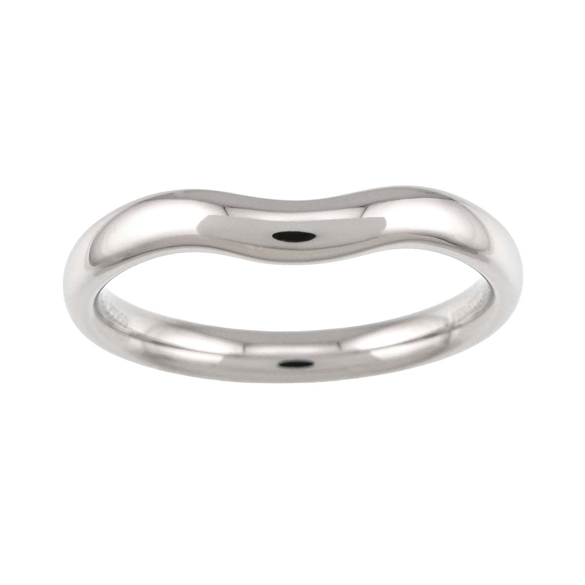 Wide Curved Band Ring Pt Platinum size8.75(US)