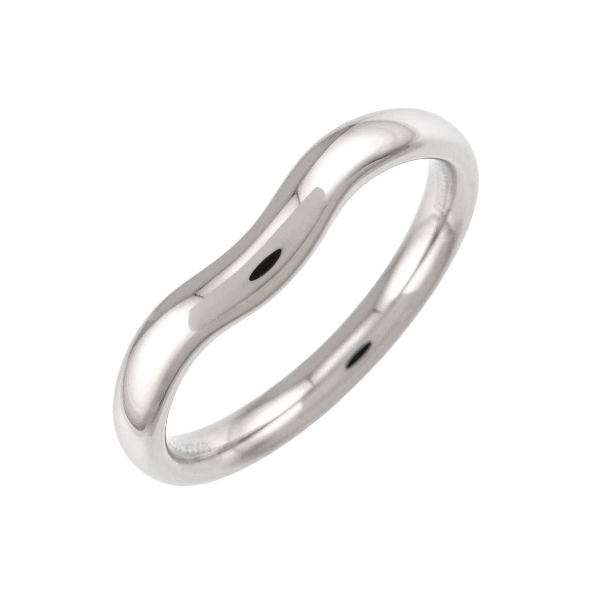 Wide Curved Band Ring Pt Platinum size8.75(US)