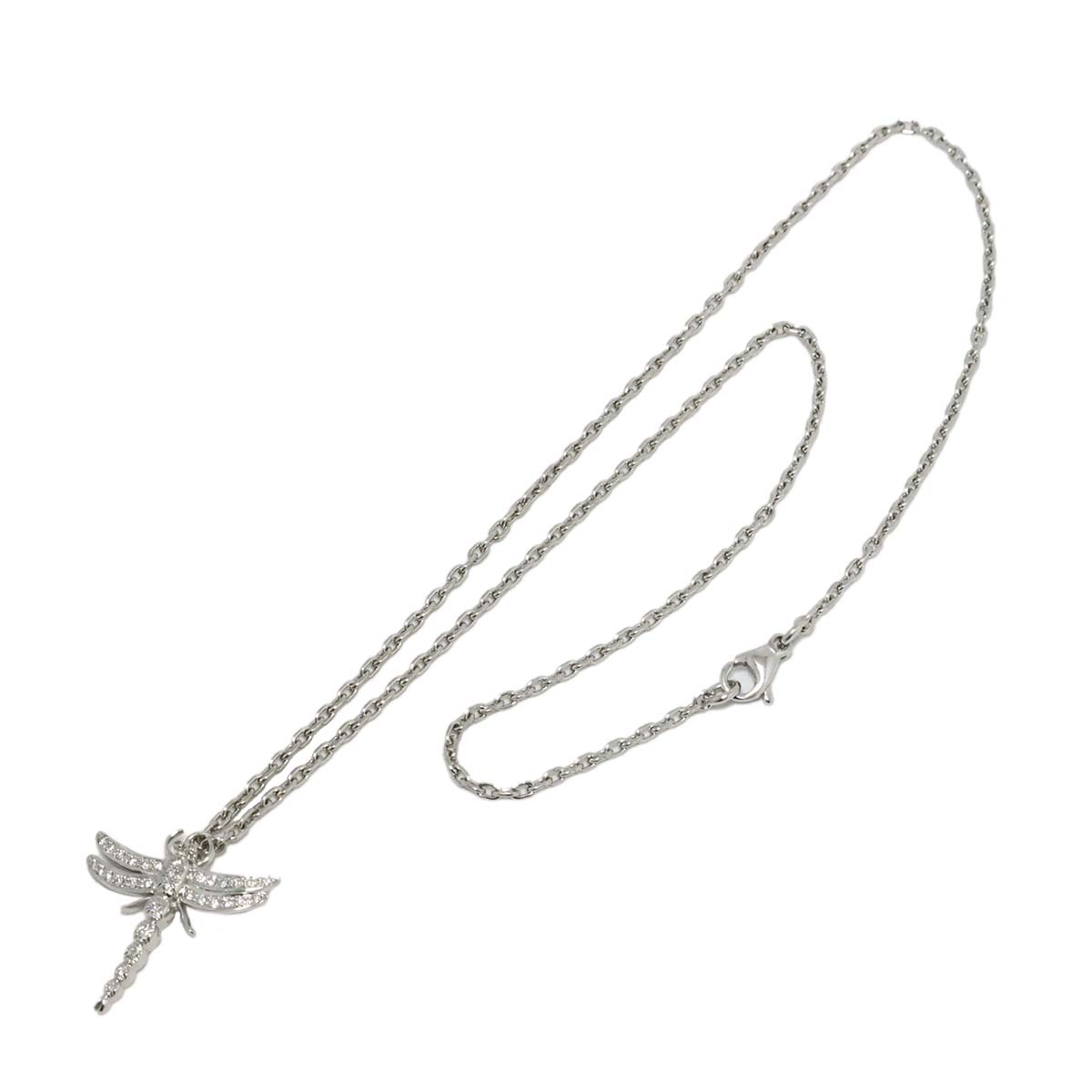 Dragonfly Diamond Necklace Platinum