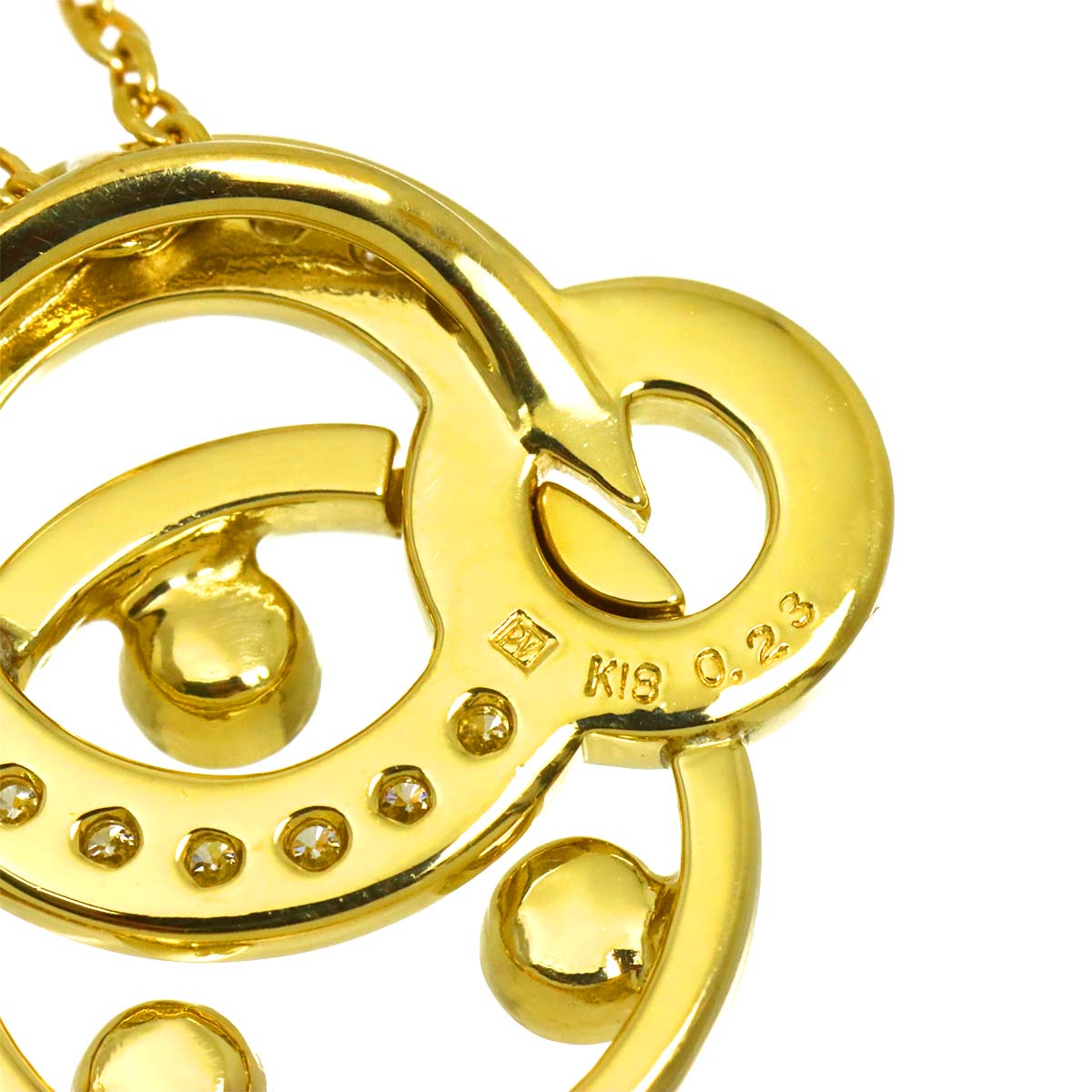 Diamond 0.23ct Necklace 18K YG 750